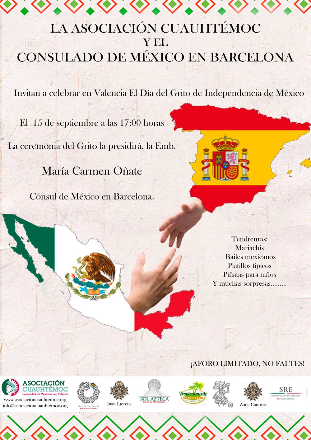 Celebración en Valencia del Día del Grito de Independencia de México |  Asociación Cuauhtémoc